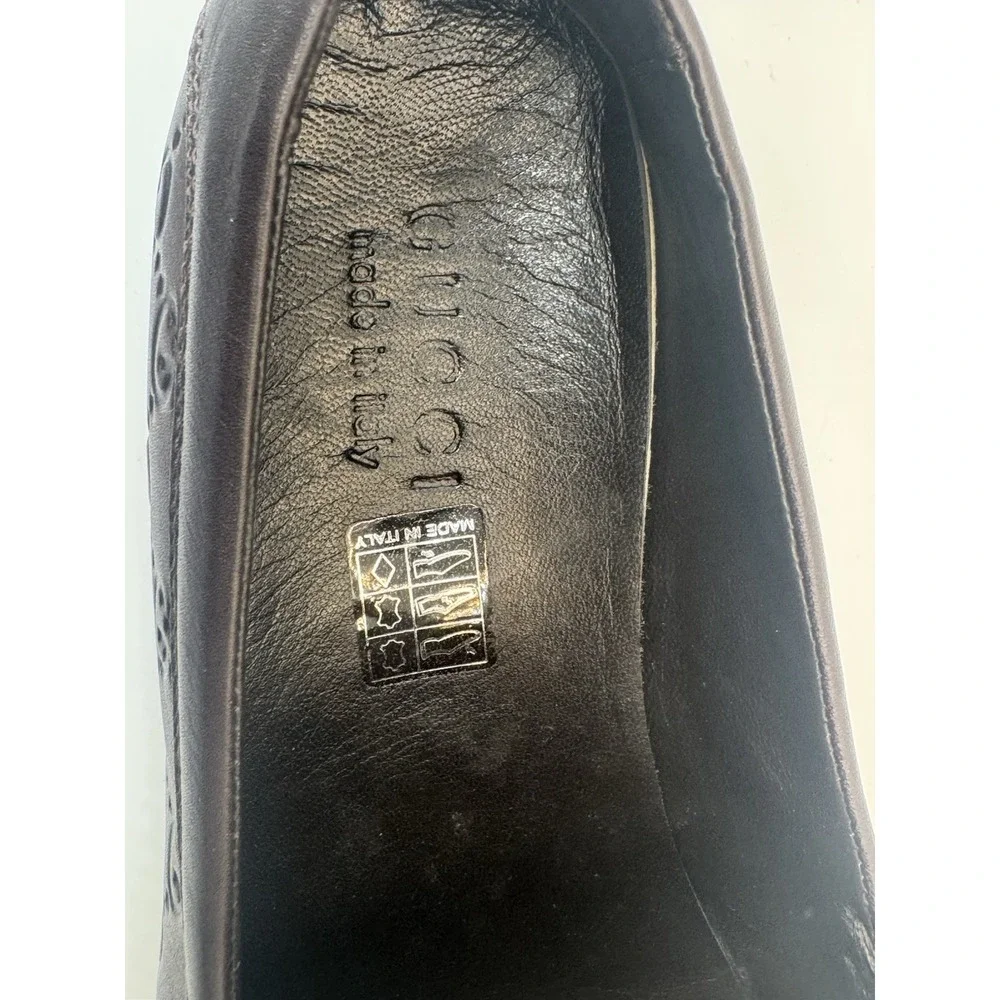 Gucci Guccissima Brown Leather Driving Loafers Men EU 64G Made‎ in Italy NEW